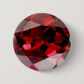 Red Garnet Gemstone Janustone Birthstone Ronde Button 5,7 Cm (Voorkant)