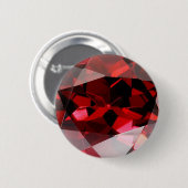 Red Garnet Gemstone Janustone Birthstone Ronde Button 5,7 Cm (Voorkant /achterkant)