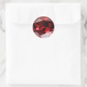 Red Garnet Gemstone Janustone Birthstone Ronde Sticker (Tas)