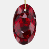 RED GARNET PARELTJES JANUARY BIRTHSTONE KERAMISCH ORNAMENT (Rechts)