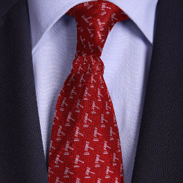 Red Gavel Pattern Attorney Stropdas