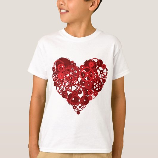 Red Gears Heart T-shirt (Voorkant)