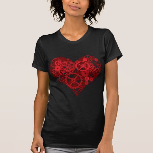 Red Gears Heart T-shirt (Voorkant)