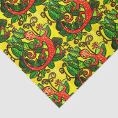 Red Gecko Tissue Paper Tissuepapier (Detail)