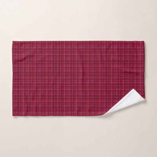 Red Gecontroleerd Tartan Bad Handdoek (Handdoek)