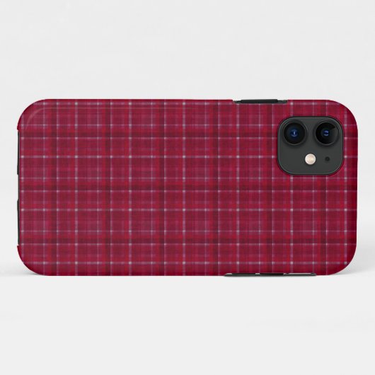 Red Gecontroleerd Tartan Case-Mate iPhone Case (Achterkant (horizontaal))