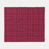 Red Gecontroleerd Tartan Fleece Deken (Voorkant (Horizontaal))