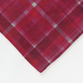 Red Gecontroleerd Tartan Fleece Deken (Hoek)