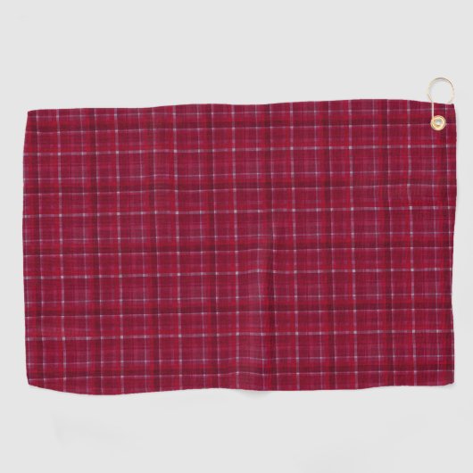 Red Gecontroleerd Tartan Golfhanddoek (Horizontaal)