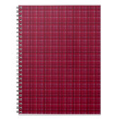 Red Gecontroleerd Tartan Notitieboek (Voorkant)