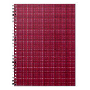 Red Gecontroleerd Tartan Notitieboek