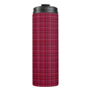 Red Gecontroleerd Tartan Thermosbeker