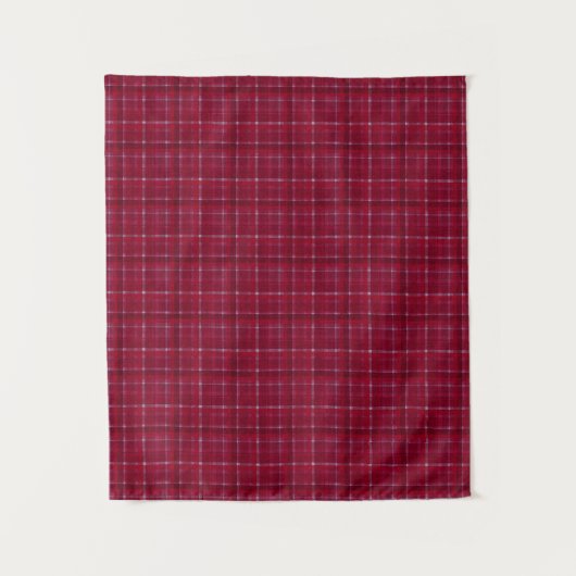 Red Gecontroleerd Tartan Wandkleed (Voorkant)