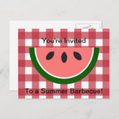 Red Gecontroleerde tablet Watermeloen Uitnodiging (Voorkant / Achterkant)