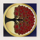 Red Gedetailleerde levensstructuur Legpuzzel (Horizontaal)