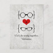 Red Geeky Valentijnsdag Briefkaart (Voorkant)