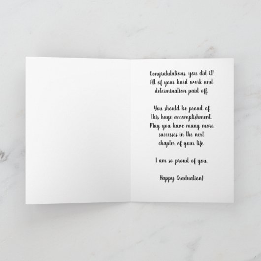Red Gefeliciteerd Afstuderen Grandson Kaart (Binnen)