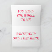 RED GEMSTONE HEART WENSKAART FEESTDAGEN KAART (Binnen)