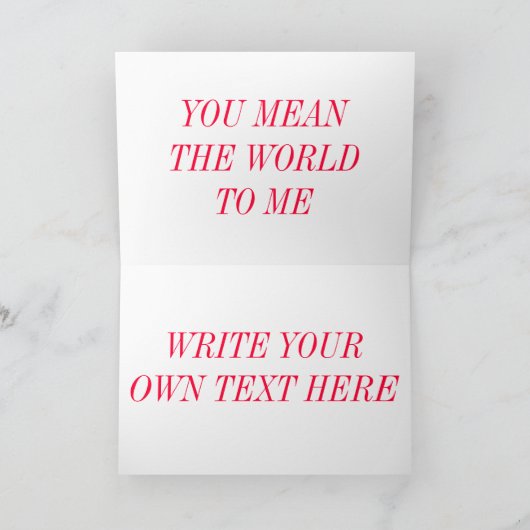 RED GEMSTONE HEART WENSKAART FEESTDAGEN KAART (Binnen)