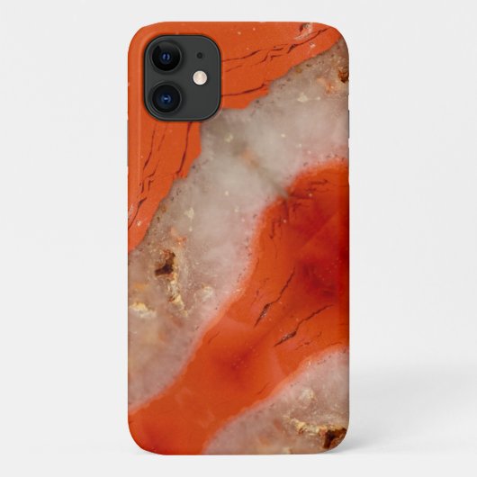 Red Gemstone Stone Texture iPhone 11 Hoesje (Achterkant)