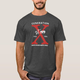 Red Generation X Personaliseer uw jaar T-shirt