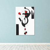"Red Geo Design" Fine Art Canvas Print (Insitu (Houten vloer))