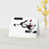 "Red Geo Design"-Wenskaart Kaart (Gele Bloem)