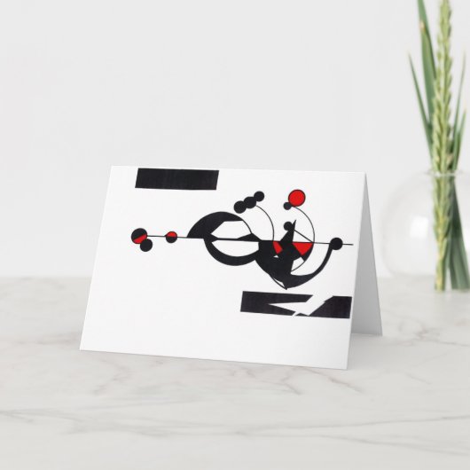 "Red Geo Design"-Wenskaart Kaart (Voorkant)