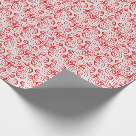 Red Geo Wrapping Paper Cadeaupapier (Hoek)