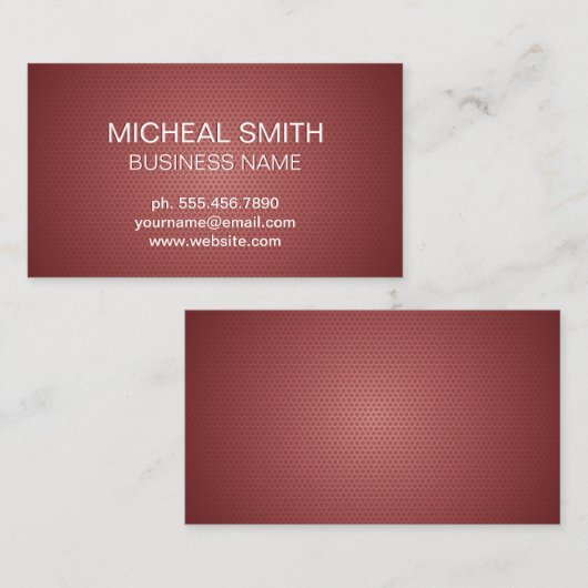 Red Geometric Abstract Patroon Visitekaartje (Voorkant / Achterkant)