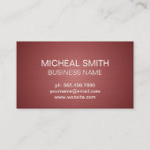 Red Geometric Abstract Patroon Visitekaartje (Voorkant)