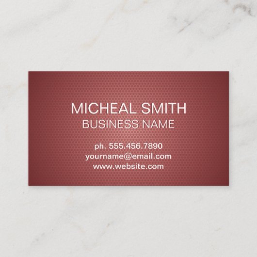 Red Geometric Abstract Patroon Visitekaartje (Voorkant)