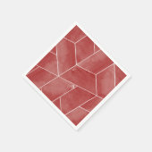 Red Geometric Gala Napkins Servet (Hoek)