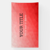 Red geometric mesh Triangle custom text Spandoek (Verticaal)