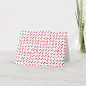 Red Geometric Painted Pattern Gefeliciteerd Kaart (Voorkant)