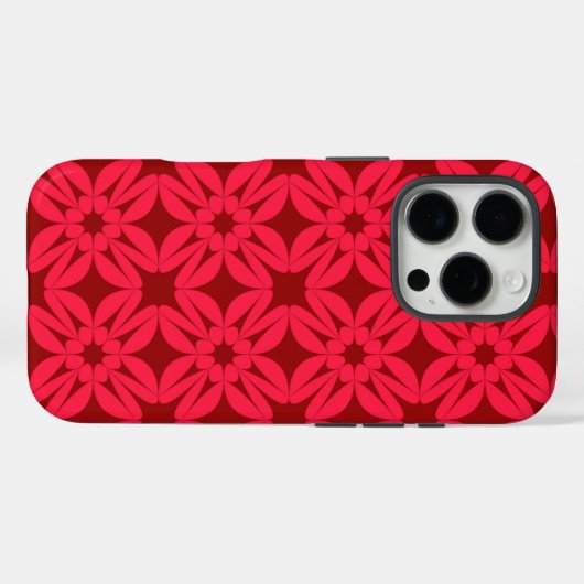 Red Geometric Pattern Case-Mate iPhone Case (Achterkant (horizontaal))
