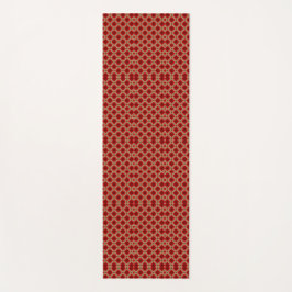 Red geometric pattern tie shown vertically  yogamat