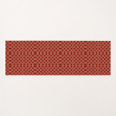 Red geometric pattern tie shown vertically  yogamat (Voorkant (horizontaal))
