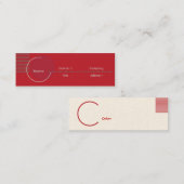 Red Geometric - Skinny Mini Visitekaartje (Voorkant / Achterkant)