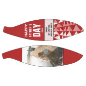 Red Geometrical Dad Happy Father Day Foto Bas Basketbal (Panelen)