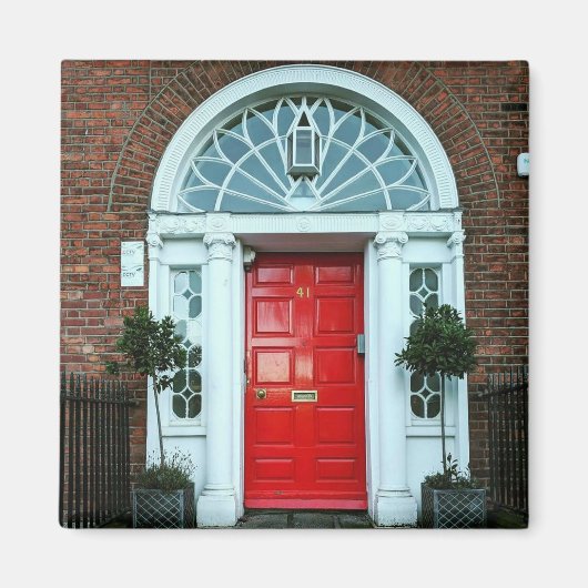 Red Georgian door Magnet (Voorkant)
