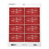 Red-gepantserde kerkbordfeestlabels etiket (Full Sheet)