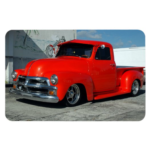 Red Gepersonaliseerd Pickup Truck Magneet (Horizontaal)