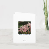 Red Geranium Botanical Sketch Note Kaart (Achterkant)