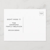 Red Geranium Reunion, Feest, Evenement Save the Da Uitnodiging Briefkaart (Achterkant)