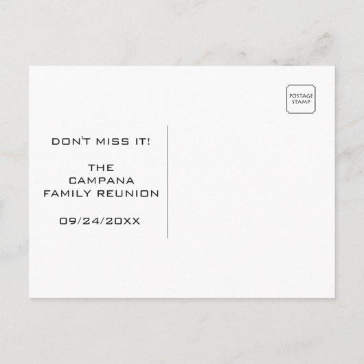 Red Geranium Reunion, Feest, Evenement Save the Da Uitnodiging Briefkaart (Achterkant)