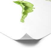 red geranium watercolour flowers poster (Hoek)