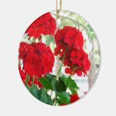 Red Geraniums Flower Ornament (Links)