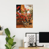 Red Geraniums Impressionisme Poster (Thuiskantoor)