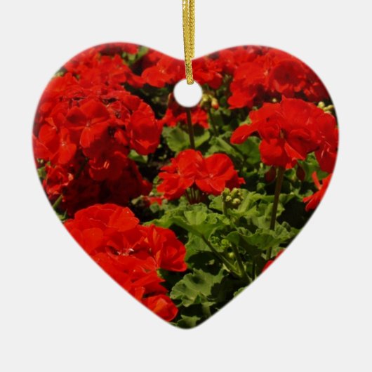 Red Geraniums Ornament (Voorkant)